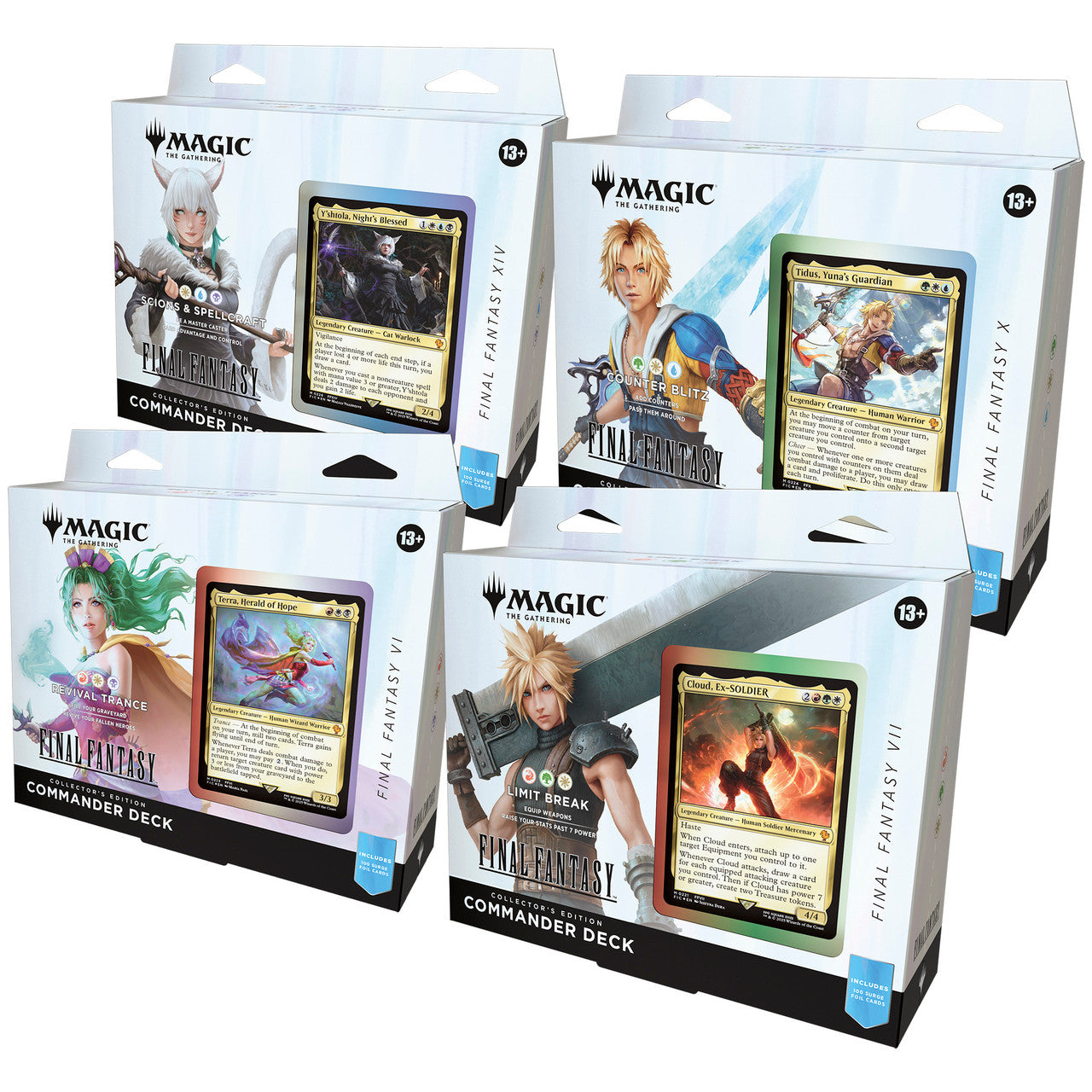 Magic: The Gathering - Final Fantasy Collector Commander Deck Set of 4