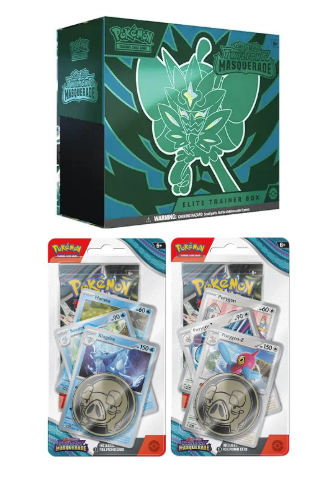 Pokémon Twilight Masquerade - Elite Trainer Box + 2 Blister Pack Bundle
