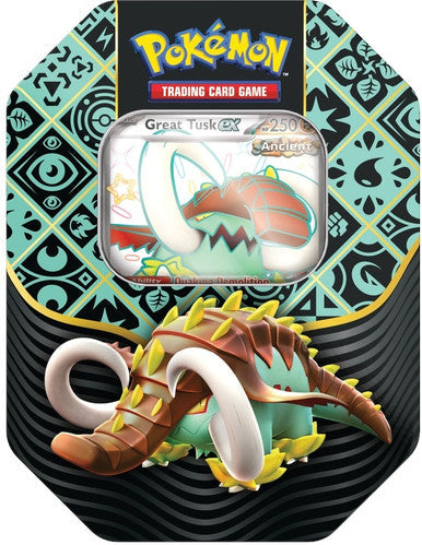 Pokémon Paldean Fates Great Tusk Ex Tin